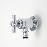 オンリーワン　ホース接続水栓（メッキ・一文字ハンドル）　 HV3-G102-IM　『水栓柱・立水栓　蛇口』