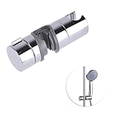 DEWEL シャワー　フック　ホルダー　バスルーム　ノズル掛け　組み立て不要　スライドバー　メッキ塗装　金属感　上下調整可能　汎用　18mm～25mmまで対応できる