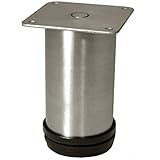 4 "高調節可能なコーヒー脚 – Brushedスチール