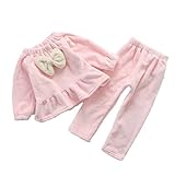 Pojour キッズ パジャマ ベビー服 女の子 上下 セット 丸首 長袖 フワフワ カートゥーン子供服 こども 可愛い 冬秋 カジュアル