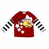 (バンダイ)BANDAI 長袖Tシャツ アンパンマン フェイクレイヤード レッド 90