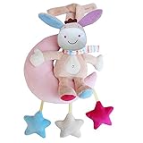 Davcor Moring ベビーカー用おもちゃ ぬいぐるみ ハンギングトイ 音鳴り 赤ちゃん ふわふわ ドライブ お散歩 知育玩具 寝かしつけ用品 視覚 聴覚に刺激 出産お祝い プレゼント 可愛い動