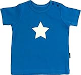 Anna Nicola(アンナニコラ) 星柄半袖Ｔシャツ (80cm, ブルー)