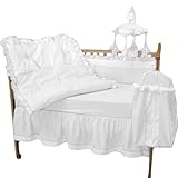 Baby Doll Bedding Regal Crib Bedding Set, White by BabyDoll Bedding