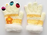 キッズのびのびパペット手袋　てんとうむしとお花シリーズ ライトイエロー