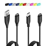 Hianjoo Garmin Fenix 7 7S 7X 用 充電ケーブル, Garmin Fenix 6 6S 6X 用 Fenix 5 5S 5X Plus 用 Vivoactive 4 4S 3 用 Forerunner 955 255 ガーミン 用 充電ケーブル 2本セット USB充電器 防塵プラグ*10個に付き