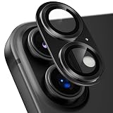 Podick レンズカバー iPhone 17 用 カメラフィルム 全面保護 アルミ合金製 強化ガラス 傷防止 レンズ保護 耐衝撃 アイフォン17 用 カメラ保護 高透過率 黒縁取り 露出オーバー防止 カメラレンズプロテクター ブラック