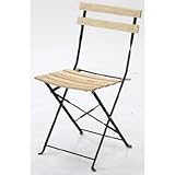 ガーデンチェア 折りたたみ椅子 木製&スチールガーデンチェア ナチュラル 2脚セット