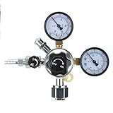 ILS - 5/16 Inch HFS CO2 Regulator Dual Gauge Valve for Beer Brewing Kegerator