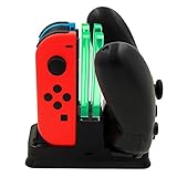 ジョイコン Joy-Con充電スタンド for Nintendo Switch， Joy-Con & Pro 多機能充電ホルダー 同時急速充