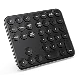 iClever テンキー Bluetooth ワイヤレス 数字 キーボード パンタグラフ式 Type-C充電 超薄型 金属構造 numlock連動 3台まで接続可能 ブルートゥース ナンバーパッド 35キー mac テンキー 片手デバイス Windows/iOS/Android 対応 IC-KP11 (ブラック)