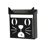 セトクラフト SI-0006 壁掛けポスト(キャットフェイス) ブラック