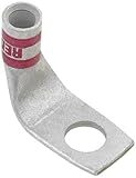Panduit LCAX1-12F-X Flex Conductor Lug, One Hole, Standard Barrel With Window, 90 Degree Angle, #1 A