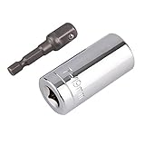 ROOH-2 Piece/Set Gator Grip Multi Function Ratchet Universal Socket 7-19mm Power Drill Adapter Car H