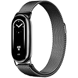 [YOFITAR] for Xiaomi Smart Band 9/8金属バンド シャオミ スマートバンド9/8用交換ベルト ミラネーゼメッ