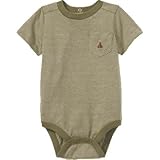baby GAP ポケット付 ＆ 刺繍付 ロンパース 半袖 （ライトグリーン）【3ヶ月~2歳まで】（並行輸入品） (18-24M（1歳半～2歳）)