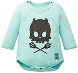 MONICA BABY BLUE ベビー ロンパース 長袖 スカル モニカスカル定番ロンパース 60cm サイズ ライトグリーン コットン 2131517024