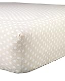 Abstract Baby Polka Dot Print Extra Deep Fitted Jersey Crib Sheet (28 x 52, Beige) by Abstract