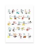 Animal Alphabet ABCポスター、壁アート印刷、保育園装飾、ポスター、子供の部屋装飾、性別Neutral保育園インテリア、ベビールーム装飾、Playroom装飾、子壁アート、動物保育園 