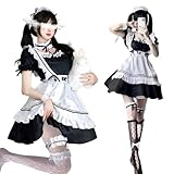 [AOTYP] メイド服 コスプレ仮装 9点セット かわいい コスチューム レディースソックス付き ロリータ 制服 メイド喫茶 カフェ仮装 maid cosplay ハロウィン クリスマス 女装