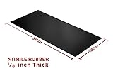 ニトリルゴムシート、頑丈、耐オイル、硬さShore a60、ブラックSmooth、39 x 18インチ1 / 8 " W ( + / - - - - - - - 5 % )配管ガスケット、DIYの材質