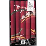 『快気祝 引き出物 結婚内祝 出産内祝 引越 ご挨拶 内祝 お返しなどに人気の商品』　雅　座布団カバー5P　エンジ　【のし・包装可】