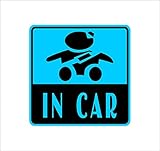ノーブランド 青 赤ちゃん IN CAR 自動車用 ステッカー 赤ちゃんが乗ってます シール
