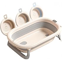Amazon.co.jp: Kaziro ベビーバス 折りたたみ式 湯温計付き