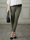 Angeliebe エンジェリーベ マタニティ パンツ ニット ツイル アンクル 丈 スキニー 妊婦服 産前 産後 アジャスター調節可 L カーキ 21587 21587170