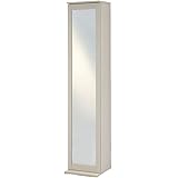 ミラー付きストッカー (木目ホワイト)