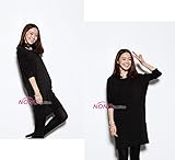 Spinas（スピナス) マタニティ ワンピース 2015 秋 冬 ニット やわらか あったか シンプル マタニティ ドレス☆ (L, ブラック)