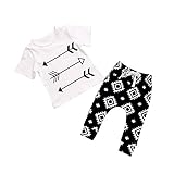 Cutelove 子供服 Tシャツ 半袖 Tシャツ＆パンツ 上下セット 矢印プリント ズボン 男の子 ショートスリーブ ベビー 可愛い 夏
