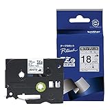 ブラザー工業 TZeテープ 布テープ(白地/青字) 18mm TZe-FA4