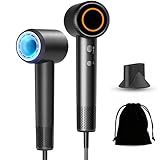 NUTROMO 大風量速乾ヘアドライヤー 5億高濃度マイナスイオン 温冷風ワンタッチ切替 スマートメモリー機能 PSE認証済み ブラック