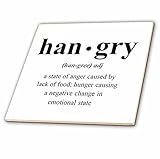 3dRose ct_157439_2 Hangry a State of Anger Caused by Lack of Food. Hangry Definition. Hungry-Ceramic