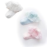 ARABOYO　こども　レースソックス　3点セット　メッシュ　大きいなレース花ペン　清々しい　かわいい　通園　ダンス　スポーツ　結婚式　試合　靴下　キッズ　夏　春(1-10歳用）