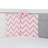 Sweet Potato Swizzle Patched Bumper, Grey/Pink/White by Glenna Jean [並行輸入品]