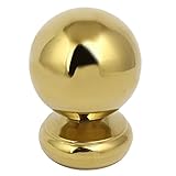 uxcell ボールトップキャップ 階段ニューエルフェンスポスト用 76mm 201ステンレススチール ゴールドトーン