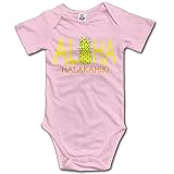 パイナップル ベビーロンパース ALOHA ハワイパイナップル 半袖ロンパース Pink 24 Months