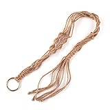 BAIRUN 花卉園芸 植物ホルダー プラントハンガー 吊りスタンド プラントハンギング インテリア飾り用 鉢 ポット マクラメ 麻縄 ヘンプロープ 麻ロープ 麻紐 100cm 4脚