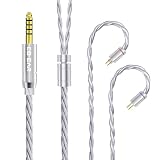 【KBEAR ST20】2pin 4.4mmリケーブル 5N単結晶銅銀メッキ混合合金 ケーブル 開放感音場 152層の独立したOFCシールド層 4.4mmイヤホンアップグレードケーブル イヤフォン交換ケーブル 音質改善 ZSN/ZSN Pro/ZSN PROX/ZS10/ZS10 PRO/ZST/ZSTX 等に対応（2pin・4.4mmプラグ）