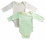Tadpoles Organic Cotton 2Piece Romper Set Pinstripe/Solid, Sage, 3-6 Months by Tadpoles [並行輸入品]