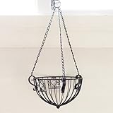 カルチベーター ワイヤーハンギングバスケット 銀黒色 M φ25cm