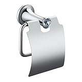 トイレットペーパーホルダーステンレススチールクリスタルティッシュロールホルダーバスルームアクセサリークロムAPL 7112