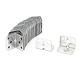 uxcell アングルブラケット ステンレススチール シルバートーン 家具パーツ ステンレススチールコネクタ 50個入り