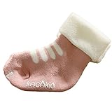 綿の靴下冬の暖かい子供ピンクストライプソックス女の子のためのボーイズ0-2歳