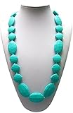 Silli Me Jewels: Peaceful Dayz- 30 Elegant Teething Chewable Necklace with Larger Oval and Square Be