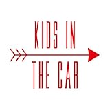 kids in car カッティング ステッカー Sサイズ レッド 赤