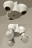 ３灯用天井直付ソケット（白熱灯・電球形蛍光灯・ＬＥＤ電球対応）＜電球別売＞