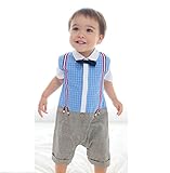 ベビー キッズ 赤ちゃん 子供服 洋装フォーマル 紳士風 男の子 半袖 カバーオール ロンパース 春夏 結婚式 お宮参り 七五三 節句 入園式 入学式 出産祝い ギフトBaby0171